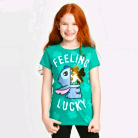 🍀 Disney Girl's St.pactrick Shirt. - Picture 1 of 5